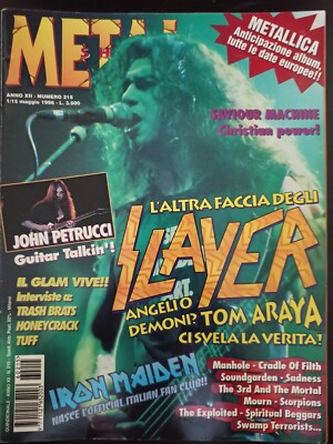 METAL SHOCK Magazin Heavy Magazine SLAYER IRON MAIDEN PETRUCCI CRADLE FILTH 1996