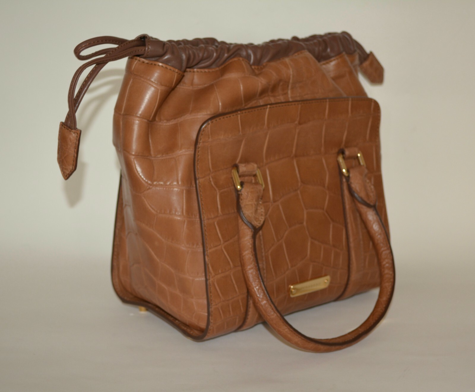 NEW BURBERRY ALLIGATOR LEATHER BAG DINTON WOMENS TOTE  MADE IN ITALY image 5