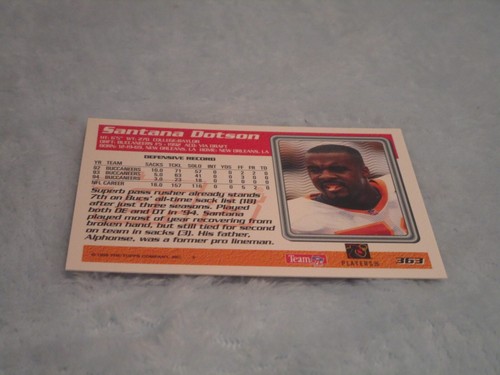 Tampa Bay Buccaneers Santana Dotson Topps Trading Card 1995 #363 - Picture 2 of 2