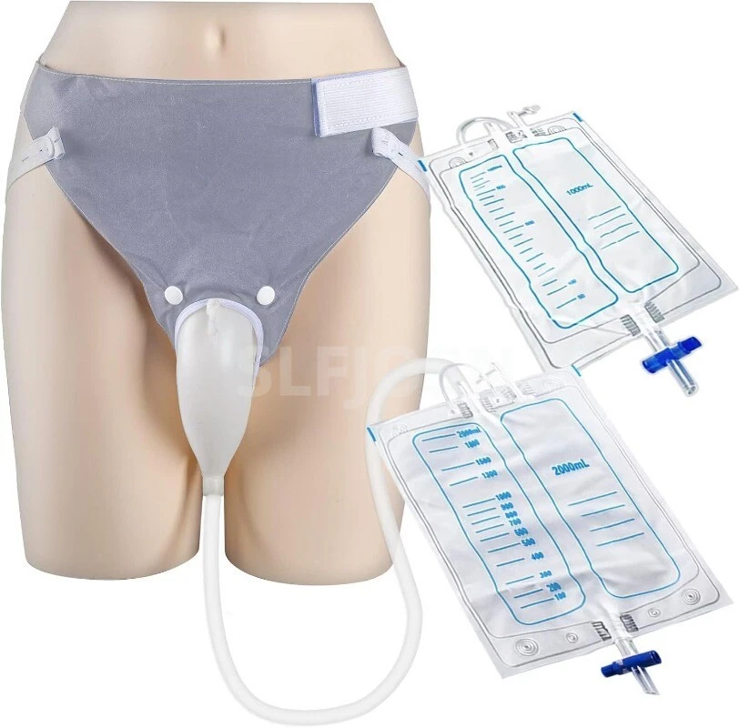 Male Reusable Urine Bag Urinal Pee Holder Collector Urinary Incontinence Elderly