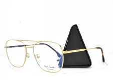 Paul Smith Eyeglasses Aviator Shiny Gold Frame 56-17-145 AVERY P007 V1 02