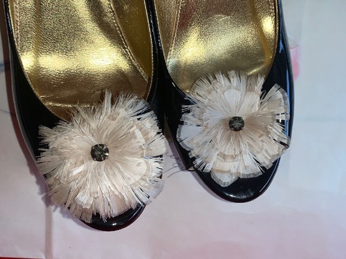 J CREW Wispy Flower Marcasite Rhinestone Italy Pumps Womens Shoes Sz 9 ❤️sj17j13 - Picture 8 of 10