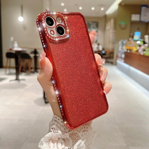 Case For iPhone 16 15 14 Pro Max 13 Shockproof Glitter Diamond Clear Soft Cover - Picture 24 of 25