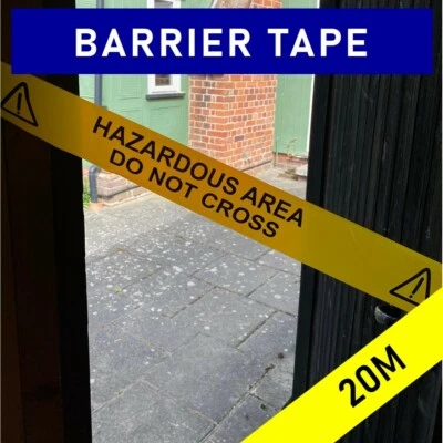 BARRIERTAPE Last roll: HAZARDOUS AREA DO NOT CROSS hazard warning cordon barrier tape