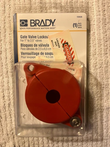 Brady 103535 Gate Valve Lockout New in Package Valve Lockout Safety Device