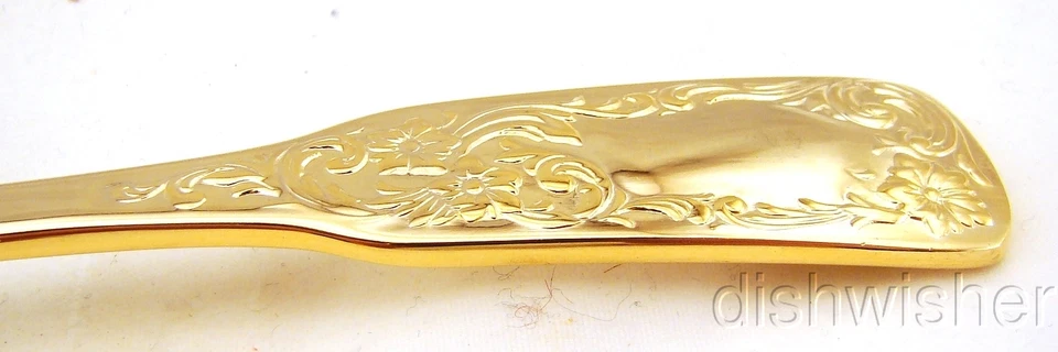 Towle 1690-ENGRAVED 24K Goldplated Dinner Fork(s) 8 1/4" - Image 4 of 4