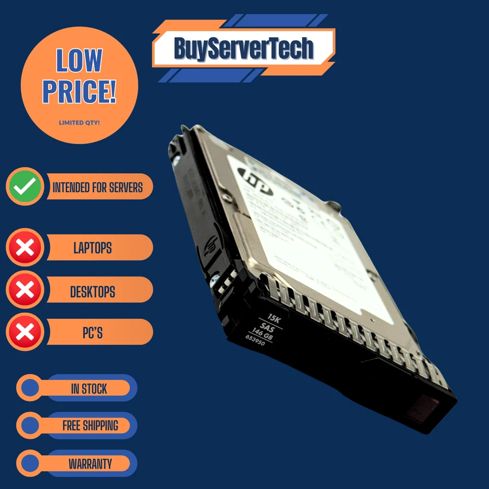 HP 652605-B21 146GB 15K SAS 6Gbps 2.5" HDD G8 G9 Enterprise 653950-001 | 0HRS - Image 4 of 4