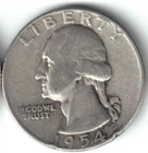 USA - 1954P - Washington ¼ $ - Silver Eagle - no mint mark - #17648
