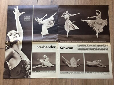     ANNA PAVLOVA - 2- seitiger Bericht aus dem Jahr  1953