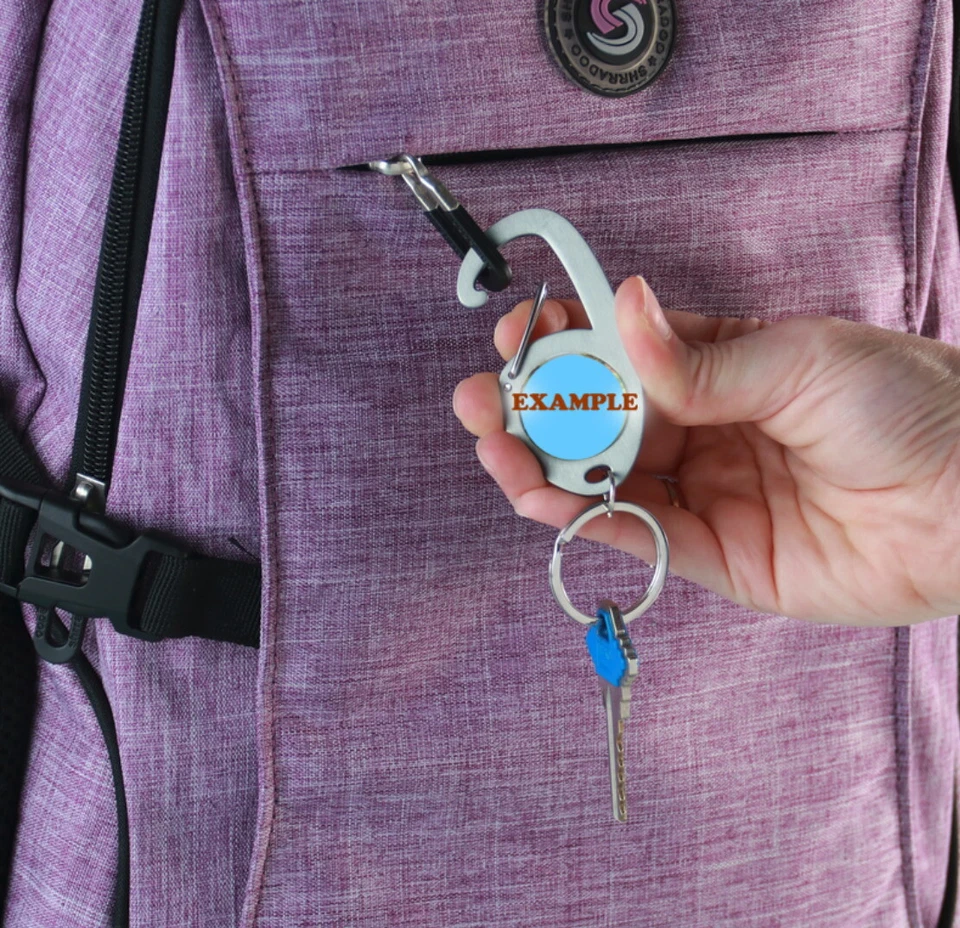 Philadelphia Eagles Super Bowl 59 Premium Brushed Silver Carabiner Keychain - Image 2 of 3