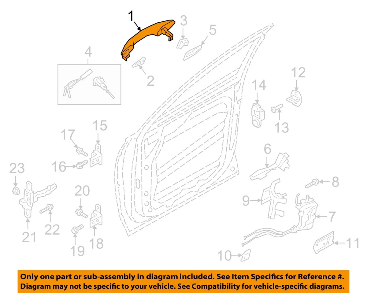 HYUNDAI OEM 21-22 Santa Fe Front Door Lock Hardware-Handle 