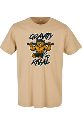 Gravity is my Rival, Tshirt Herren, Retro farben, Gym Freak, No Pain No Gain