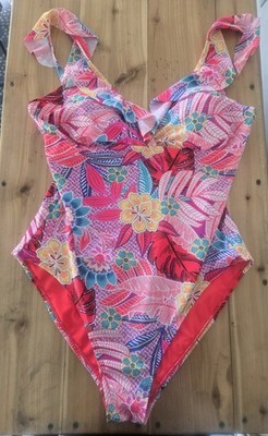 Carribean Joe One Piece Swimsuit Size 16 Floral