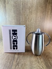 HOGG 14 Oz. Trainer Sippy Cup BPA Free Stainless Steel Silver