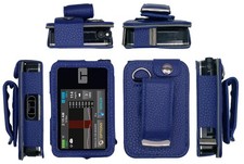 Fitted Leather Case with Rotating Belt Clip Screen Protector for Blue