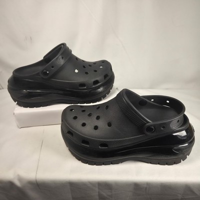 Crocs Mega Crush Clog Unisex Womens 8 Mens 6 Thick Platform Shoes Black