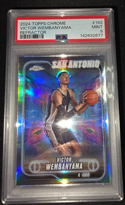 Carte Sportive Victor Wembanyama - Topps Chrome 2024 - #1 /299 - Rookie San Antonio Spurs