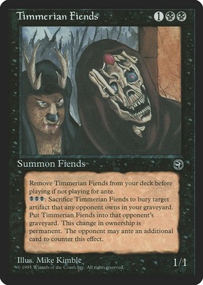 Timmerian Fiends Homelands PLD Black Rare MAGIC THE GATHERING CARD ABUGames