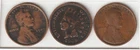 1909 Indian Head Penny 1909 Lincoln Wheat Cent 1909 VDB Coin Collection Lot Q73