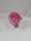 Vintage Art Glass Pink Pig Hand Blown Glass Pink Pig Paperweight Super Cute Hog — photo 6