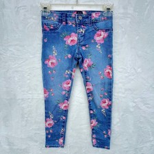 GAP Denim Girl's Regular Stretch Jegging Jeans Pink Floral Size 6