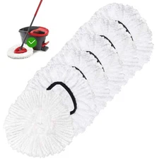 6 Pack Spin Mop Replacement Head Mop Refill Compatible with Ocedar Triangle S...