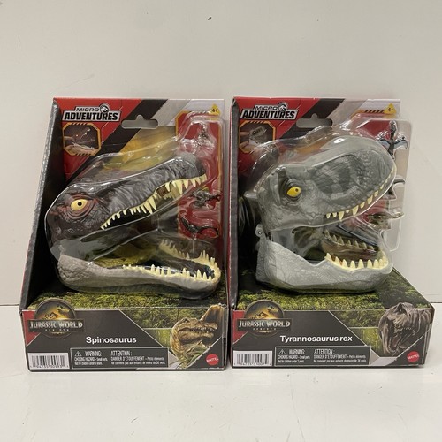 Jurassic World Rebirth Micro Adventure Playset T. Rex & Spinosaurus Dino IN MANO