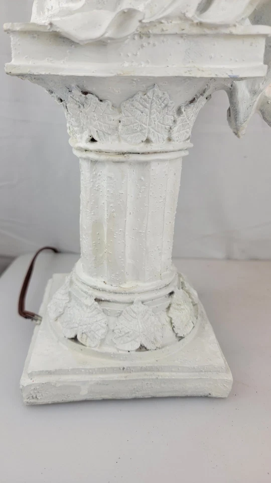 Lámpara de mesa de cristal de tulipán/lirio 21" niña hada encantada leyendo un libro debajo  Foto 3 de 4