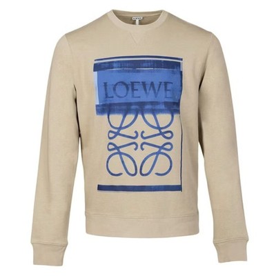 LOEWE Graphic Logo Anagram Sweatshirt Beige Blue Men s L
