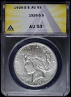 1926-S $1 Peace Silver Dollar ANACS AU 53