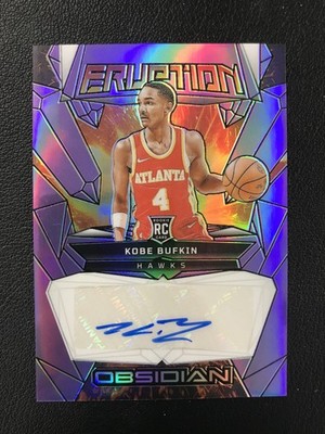 2023-24 Panini Obsidian #RE-BUF Kobe Bufkin Eruption Purple Flood RC AUTO /49
