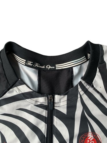 Camiseta de tenis Adidas Y-3 Roland Garros para hombre mediana 2016 estampado de cebra - Imagen 9 de 12