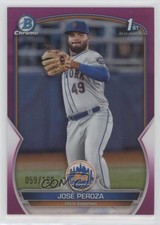 2023 Bowman Chrome Prospects Fuchsia Refractor 59/199 Jose Peroza José 09an