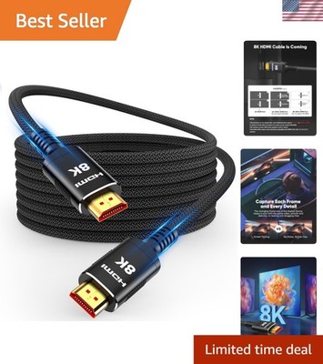8K HDMI Fiber Optic Cable Long 2.1 65FT, Unidirectional 48Gbps High Speed 8K6...