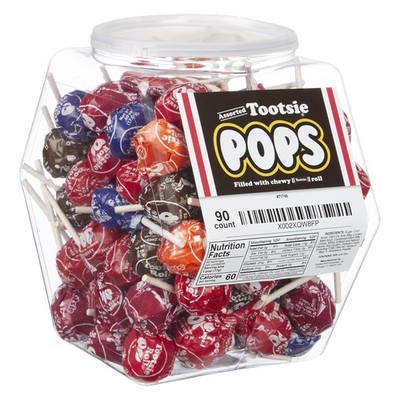 Variety Pack Bulk Candy | 90 Individually Wrapped Lollipops filled with Rolls As