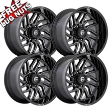 Set-4 Fuel D807 Hurricane 24x12 8x170 Black Milled -44mm Wheels Rims 24 Inch Set-4 Fuel D807 Hurricane 24x12 8x170 Black Milled -44mm Wheels Rims 24 Inch