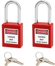 Candados De Seguridad Lockout Tagout Lock-Loto Con Llaves Diferentes 2Pcs NEW US