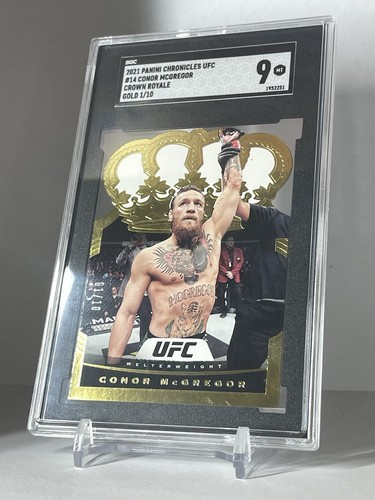 2021 Panini Chronicles UFC Crown Royale CONOR MCGREGOR GOLD 1/10 SGC 9 Die-Cut