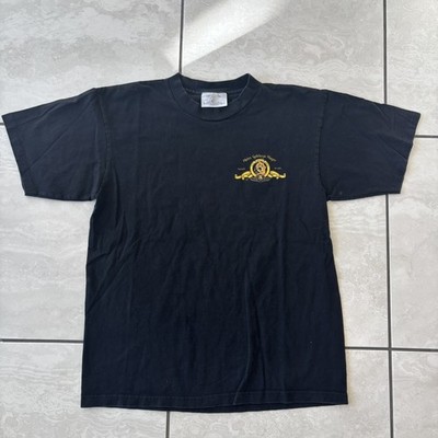 Vintage Metro Goldwyn Mayer Shirt Black Large USA Single Stitch MGM Logo