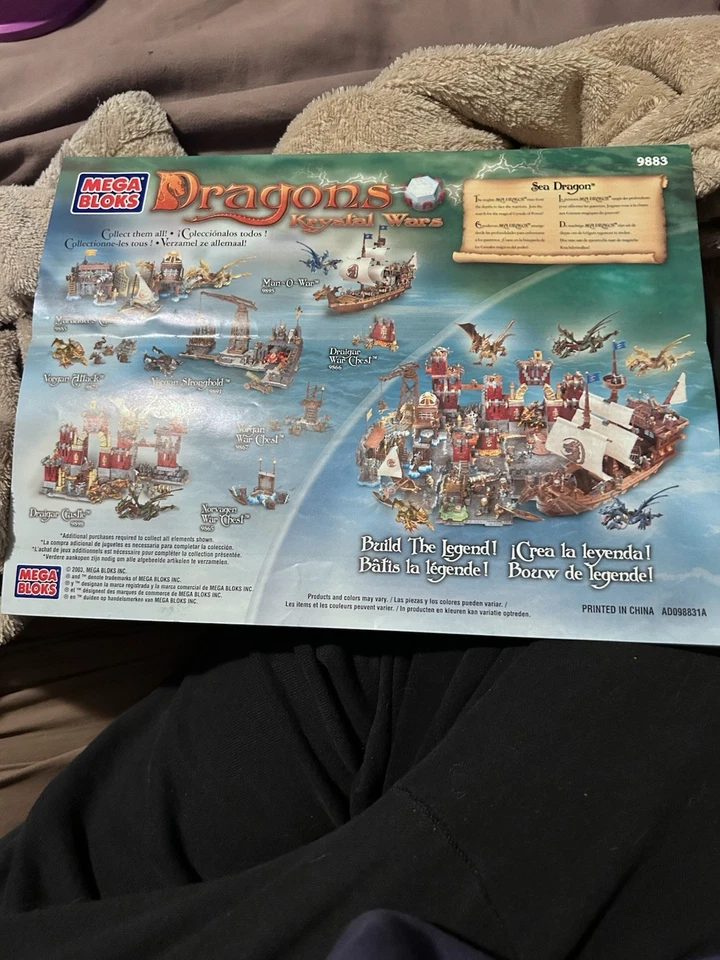 MEGA BLOKS Dragons Krystal Wars 9883 MANUAL ONLY - Image 3 of 4