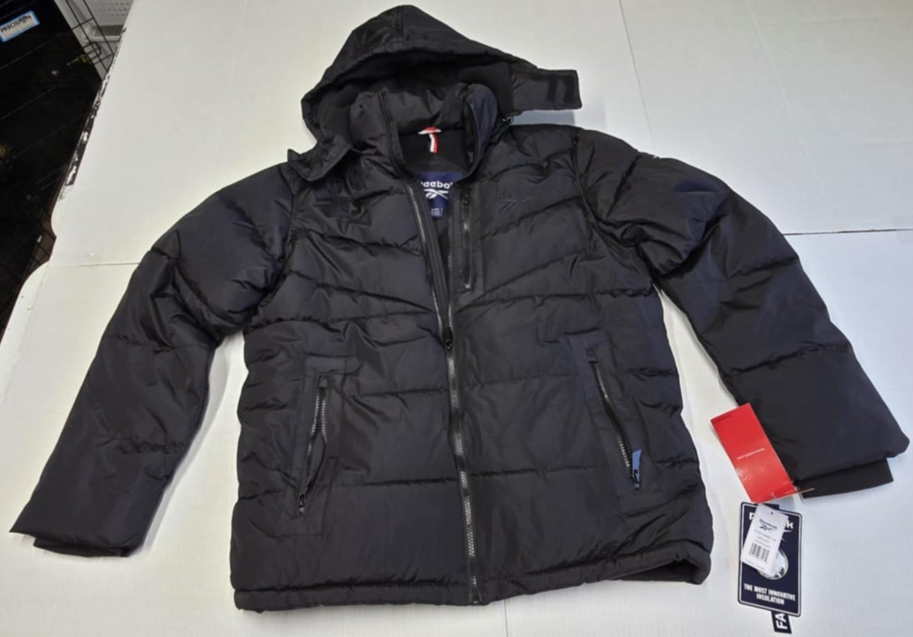Reebok Mens Heavyweight Winter Jacket Black OMRB1176 Size Small
