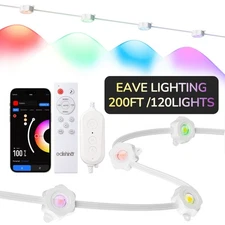 EDISHINE 200ft Permanent Lights RGB+IC Warm White 111 Scenes IP67 Waterproof