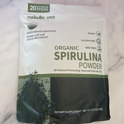 Organic Spirulina Powder, vegan gmo free