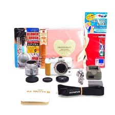 Olympus E-PL1S Mirrorless Camera Lens Kit White w/Strap, Battery, Charger, Cable