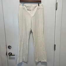 INC International Concepts Womens Off White Dress Pants Size 8 Stretch Trousers