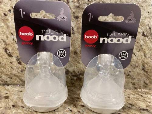 Boob Joovy المرحلة 1 0 M + 4 حلمات تدفق بطيء BPA/PVC مجموعة مجانية من 2