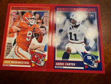 2025 SCORE FB 9 CARD LOT RED ZONE PARALLEL SP INC. 2 ROOKIES & NABERS Free Ship!