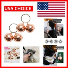 Elegant Copper Pet Bells - 4 Pack for Dogs  Cats - Safety  Style Combined
