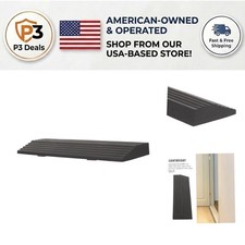 Durable Black Rubber Indoor Ramp - Perfect for Sweeping Robots & Mobility Aids