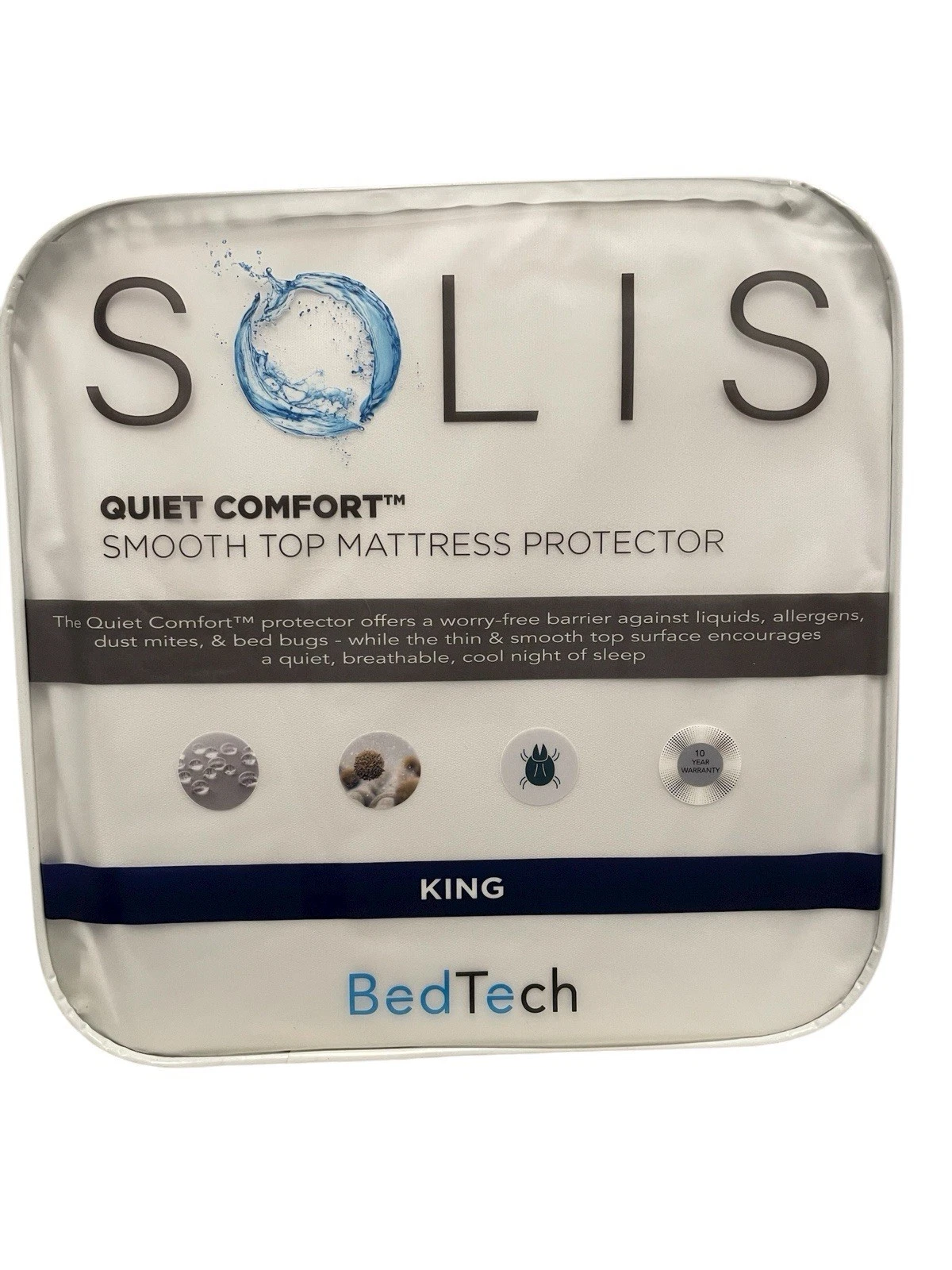 New King Size Solis Quiet Comfort Smooth Top Mattress Protector